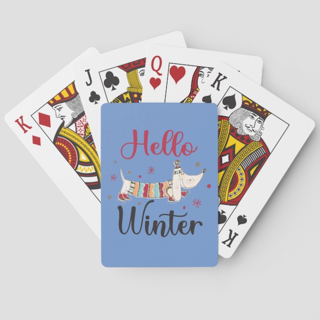 Jeu De Cartes Chien de patinage sur glace mignon (dos)