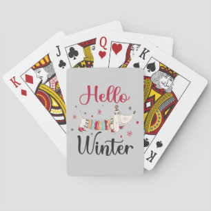 Jeu De Cartes Chien de patinage sur glace mignon