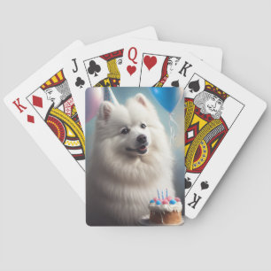 Jeu De Cartes Chien d'eskimo américain avec anniversaire de ball