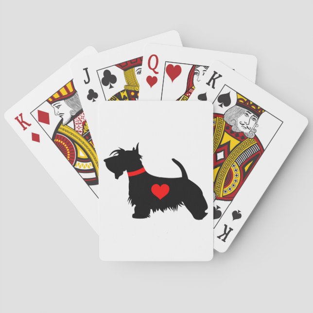 Jeu De Cartes Chien écossais jouant aux cartes (dos)