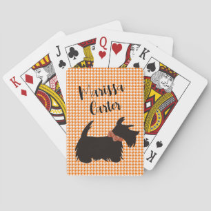 Jeu De Cartes Chien écossais jouant aux cartes, Cartes personnal
