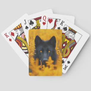 Jeu De Cartes Chien noir aux yeux dorés stupéfiants