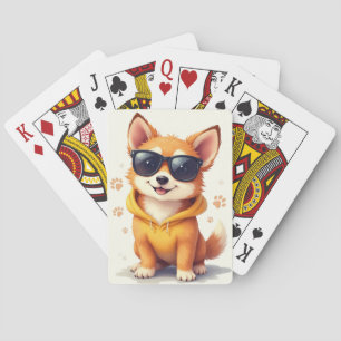 Jeu De Cartes Chien norvégien Lundehund Kawaii drôle