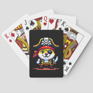 Jeu De Cartes Chien pirate - Drôle Pixel Art Aventure Design