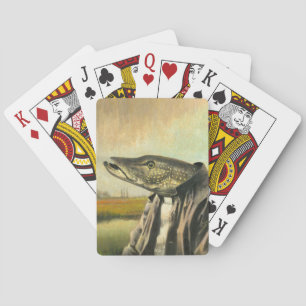 Jeu De Cartes Chien Poisson Caractère Jouer Cartes