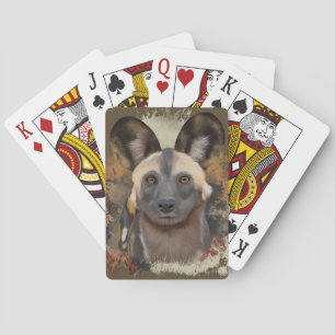 Jeu De Cartes Chien sauvage d'Afrique Abstrait Paint Splatter