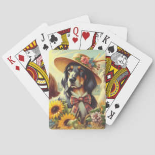 Jeu De Cartes Chiens de la nature rétro