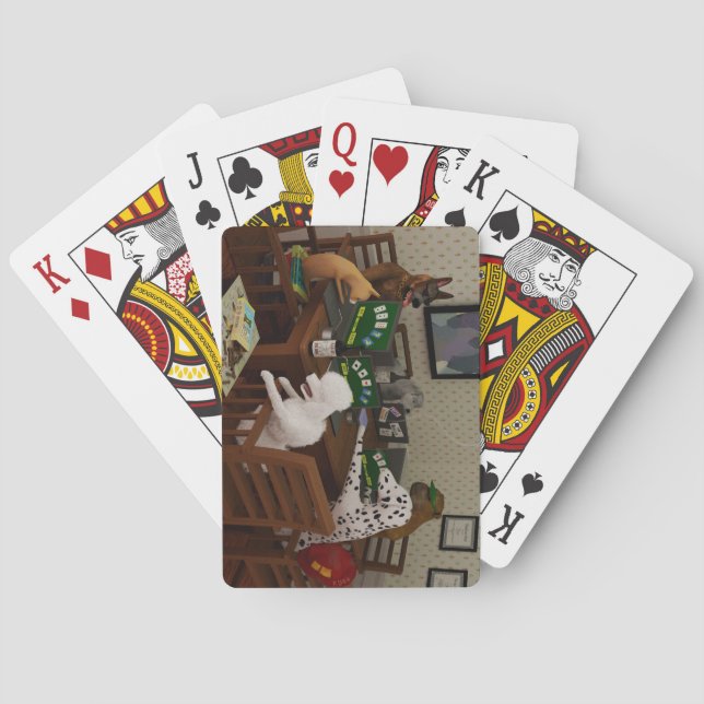 Jeu De Cartes Chiens jouant au poker en ligne (dos)