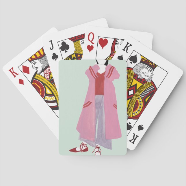 Jeu De Cartes Chiffre debout de mode - veste surdimensionnée (dos)
