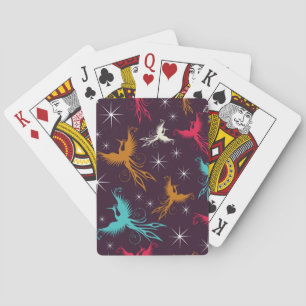 Jeu De Cartes Chiffre motif d'oiseaux de Phoenix