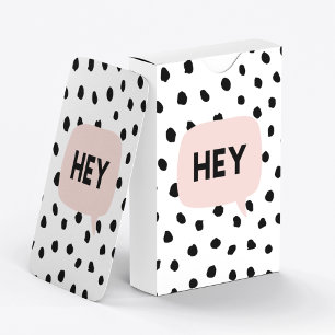 Jeu De Cartes Chiffres noirs modernes et Conversation de bulles