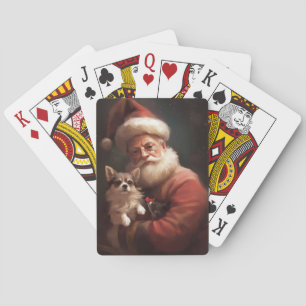 Jeu De Cartes Chihuahua avec Noël Festif du Père Noël