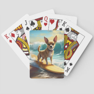 Jeu De Cartes Chihuahua Beach Surf Peinture