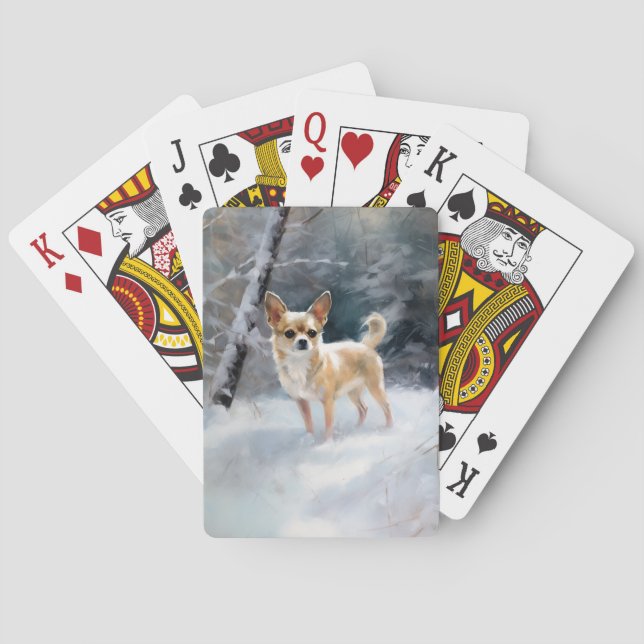 Jeu De Cartes Chihuahua Laisser neiger Noël (dos)