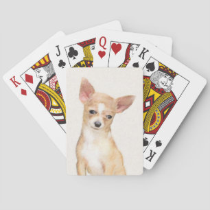 Jeu De Cartes Chihuahua Painting - Cute Original Dog Art