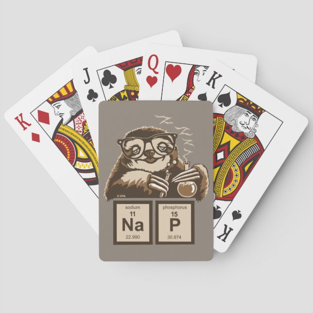 Jeu De Cartes Chimie paresseux découvert nap (dos)