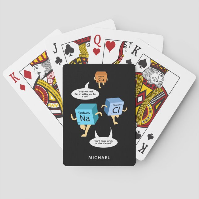 Jeu De Cartes Chimie Table périodique Science Enseignant Nouveau (dos)
