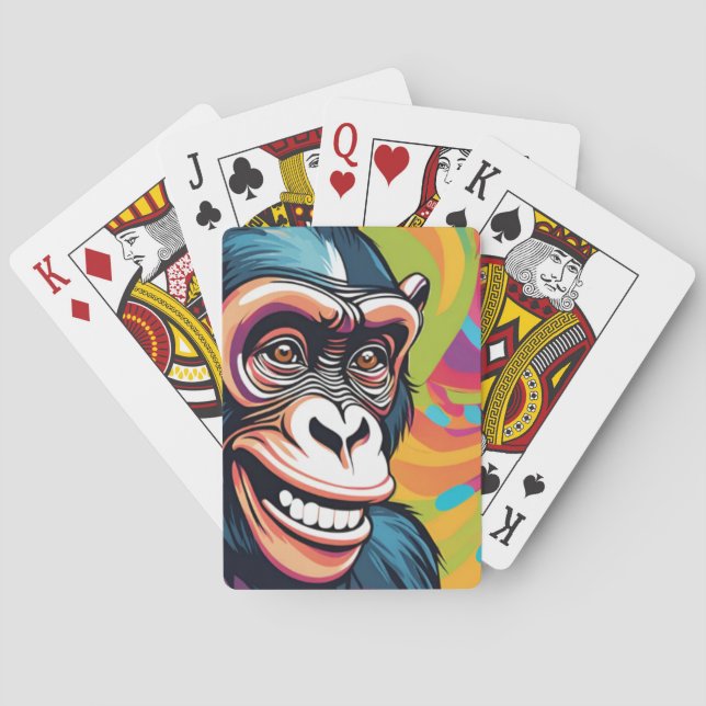 Jeu De Cartes Chimpanzé fou mignon (dos)