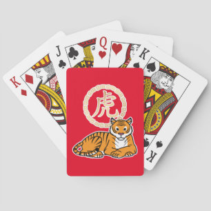 Jeu De Cartes Chinois lunaire Nouvel An Tiger zodiac chanceux