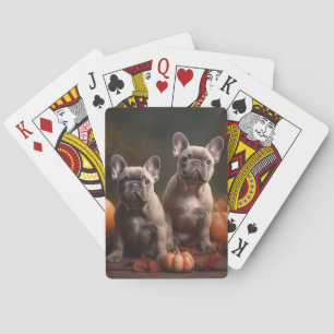 Jeu De Cartes Chiots Bouledogue Français Délice d'Automne Citrou