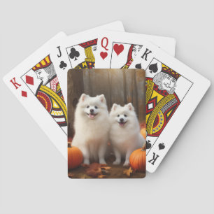 Jeu De Cartes Chiots Esquimau Américain Automne Délice Citrouill