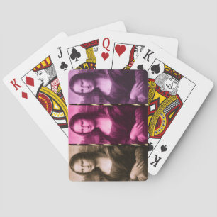 Jeu De Cartes Chocolat rose violet Poster de animal Mona Lisa
