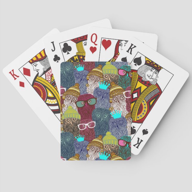 Jeu De Cartes Chouette dans la couronne (dos)