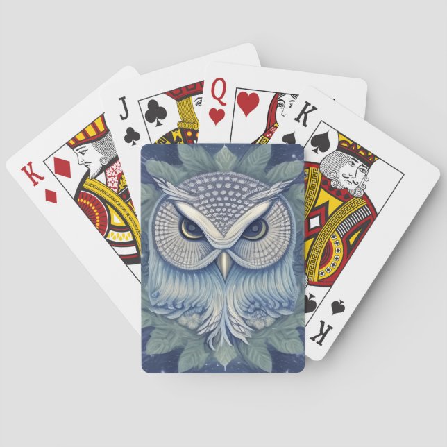 Jeu De Cartes Chouette de forêt d'Imaginaires mystique (dos)