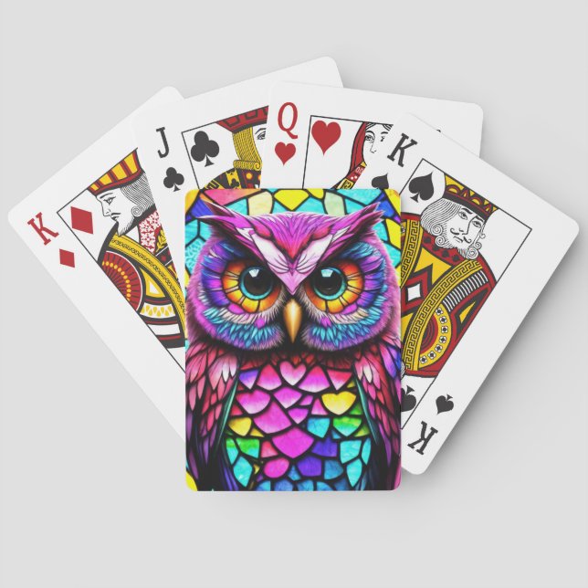 Jeu De Cartes Chouette mosaïque (dos)