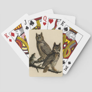 Jeu De Cartes Chouettes à cornes (par John James Audubon)