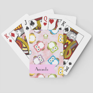Jeu De Cartes Chouettes mignonnes, Chouette Motif, Chouettes col