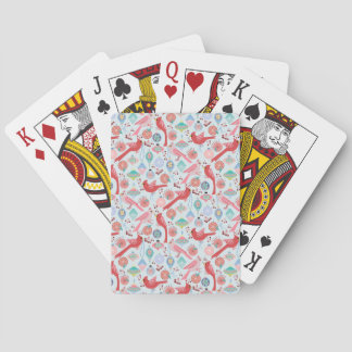 Jeu De Cartes Christmas Cardinals Midcentury Modern