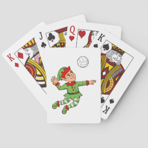 Jeu De Cartes Christmas Elf Volleyball Amusant Garçons Filles En