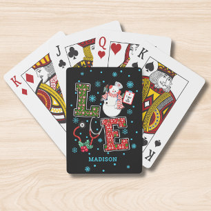 Jeu De Cartes Christmas Love Nurse Cute Médicale Snowman Nom