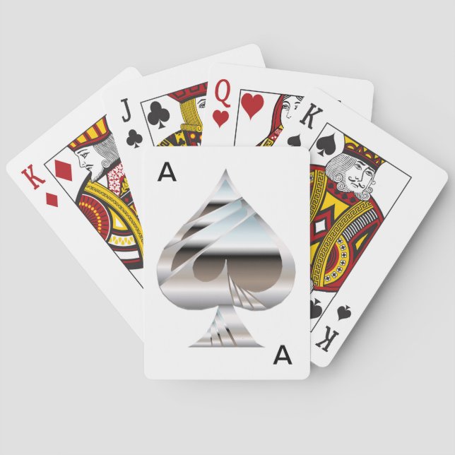 Jeu De Cartes Chrome Ace de pique Classic Playing Cartes (dos)