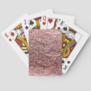 Jeu De Cartes Chrome Métallisé Liquide Rose Gold Chic Glam