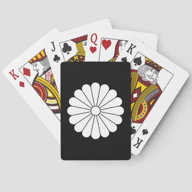 Jeu De Cartes Chrysanthème à seize pétales (dos)
