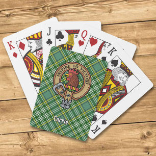 Jeu De Cartes Cimier de coq Clan Currie sur Tartan