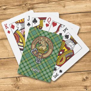 Jeu De Cartes Cimier de lion Clan Currie sur Tartan