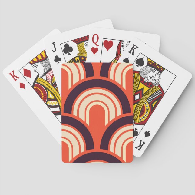Jeu De Cartes Cinquante ans rétro Abstrait (dos)