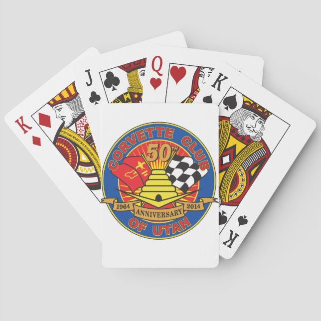Jeu De Cartes cinquantième Cartes de jeu d'anniversaire (dos)