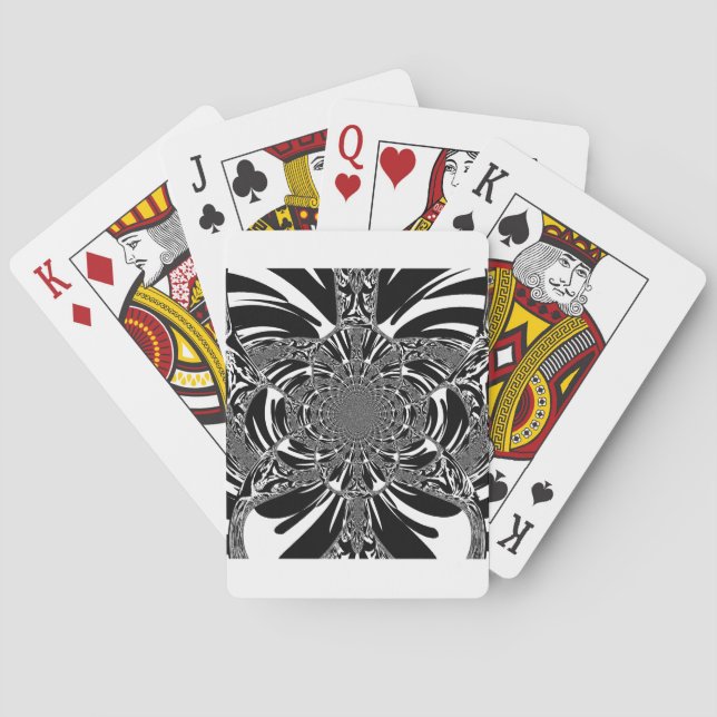 Jeu De Cartes Circulaire Zebra Kaleidoscope Art (dos)