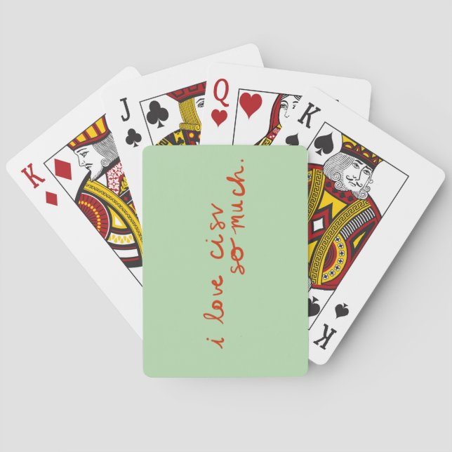Jeu De Cartes CISV Austin J'aime CISV jouer des cartes (dos)