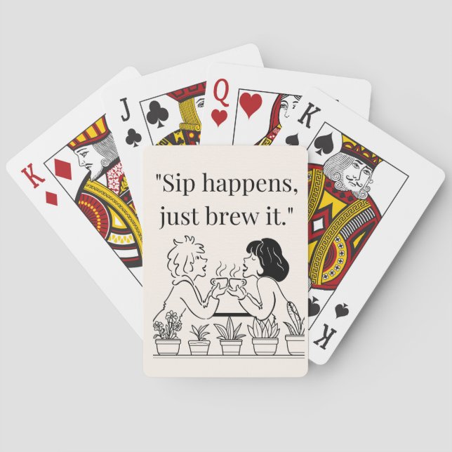 Jeu De Cartes citation de café (dos)