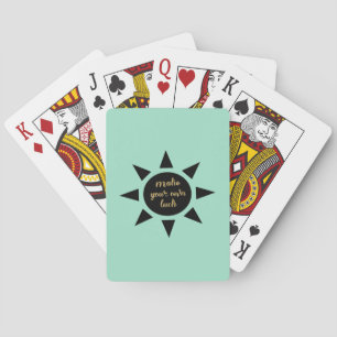 Jeu De Cartes Citation de chance en or noir