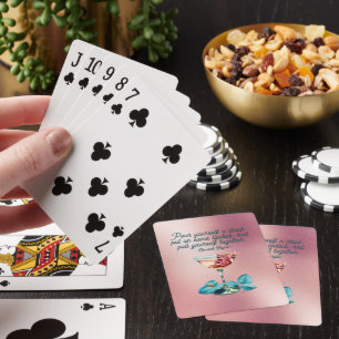 Jeu De Cartes Citation de cocktail pour fille rose