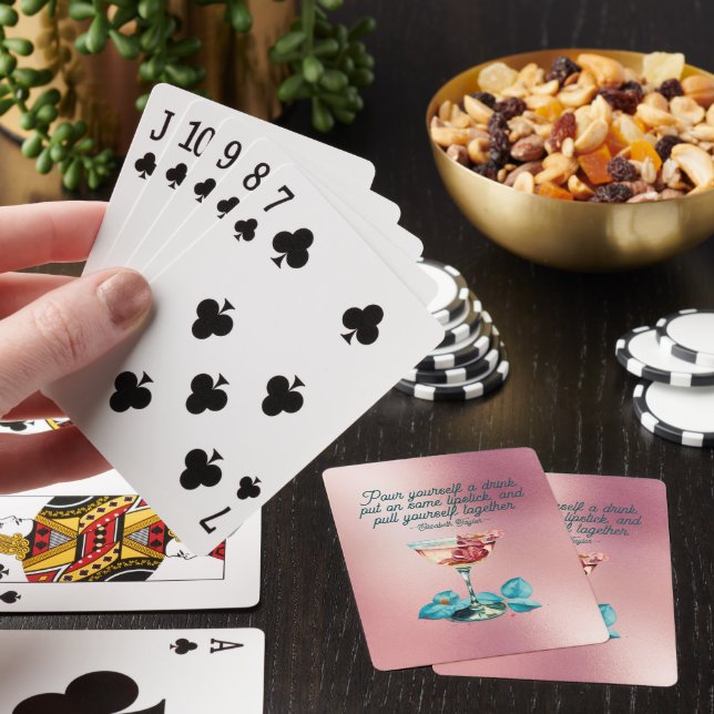 Jeu De Cartes Citation de cocktail pour fille rose (In Situ)