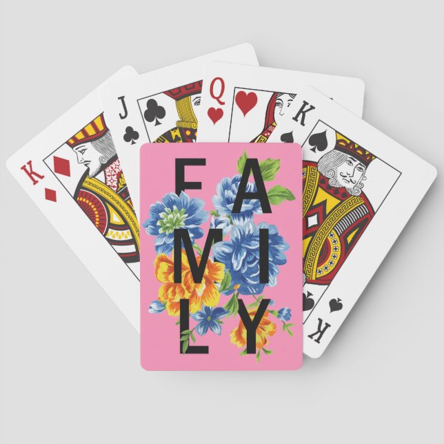 Jeu De Cartes Citation de famille florale (dos)