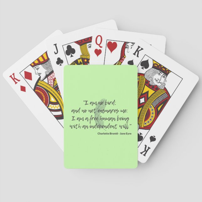 Jeu De Cartes Citation de Jane Eyre II (dos)