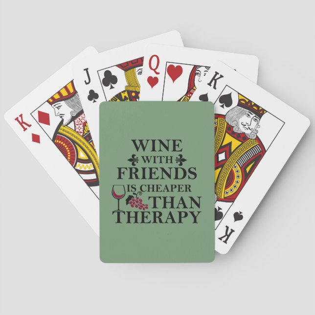 Jeu De Cartes citation de vin drôle pour les amis (dos)